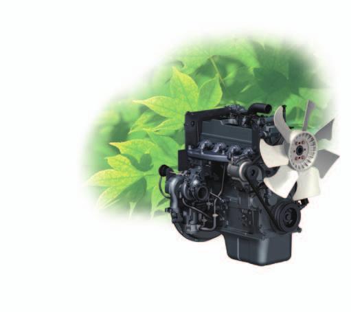 5 tons reduction An Advanced Diesel Engine conforms to the Latest Emission Regulations Low fuel consumption and low environmental impact are enabled by elimination of