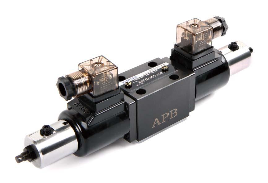 Proportional Valve > Electro-Hydraulic Proportional Flow & Directional Control Valve EDFG-G01 SYMBOLS EDFG-G01 b A B a 3C2 P T 3C4 b A B a P T HANDLING 1.