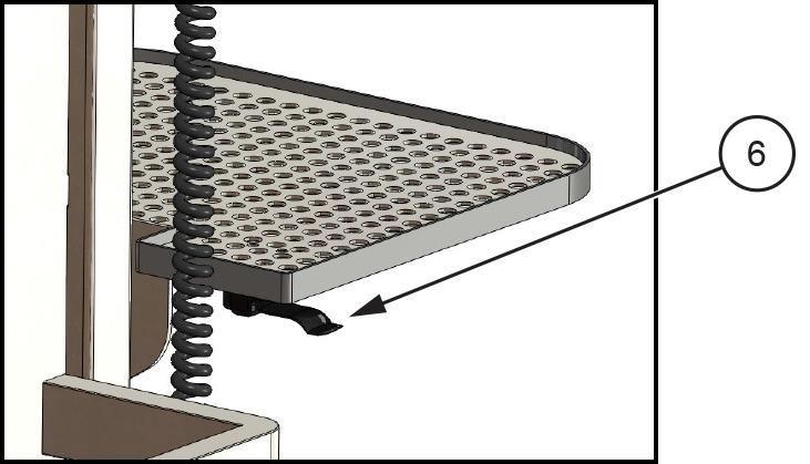 Raise/Lower Load Tray Lever The load tray has been designed for a maximum load of 198 lbs. (90 kg).