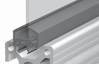 Installation accessories 1.41 Framing profi les The framing profi le allows the installation of panels in closed frames panel element base profi le clamping strip notch Assembly 1.