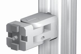 locked with the adjustable clamping lever material: steel surface: galvanised Mounting on profi le side Mounting on profi le side Mounting on profi le end Mounting on profi le end Comments