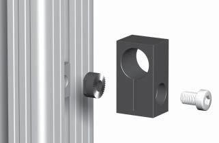 le slot and guarantees a reliable positioning material: PA, black Fastening elements cap-screw