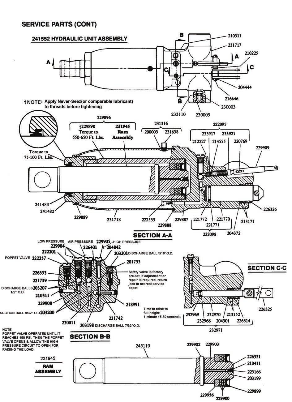 Model HW93662 Replacement Parts Illustration Part II - Hyd Unit (ref. parts list on pg.