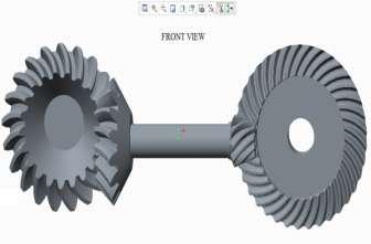 with another set of bevel gears. These bevel gears are used to rotate the back wheel in parallel to engine shaft. The power from the engine is transmitted to the gear box whenever required.