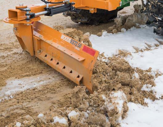 earthmoving jobs. See our complete line of attachments at woodsequipment.com. Maintain the quality and performance of your Woods equipment with Woods genuine replacement parts, paint, and lubricants.