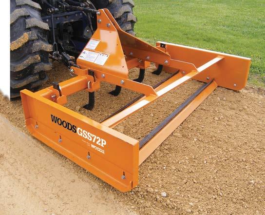 Grading Scrapers Ideal for jobs like leveling potholes in gravel driveways or smoothing soil berms after installing field tile.