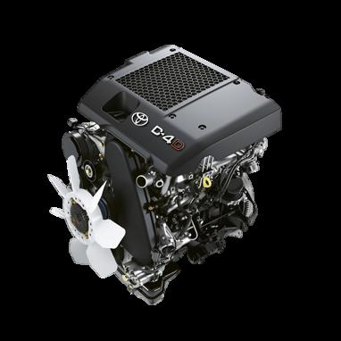 ENGINE & TRANSMISSION CC : 2982 Power (HP, TORQUE/RPM) : 163, 400/1600-2800 Type : 1KD-FTV Transmission /Speed : 5 speed AT Cylinder : 4-cylinder, D-4D IN