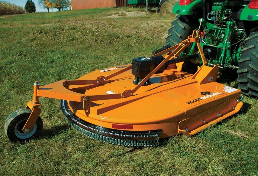 Single-spindle Rotary Cutters BrushBull BB7200X shown with optional chain shielding BrushBull Single-spindle Models BB6000X BB7200X BB8400X 60-inch 72-inch 84-inch Tractor PTO HP Range: 40 200 hp