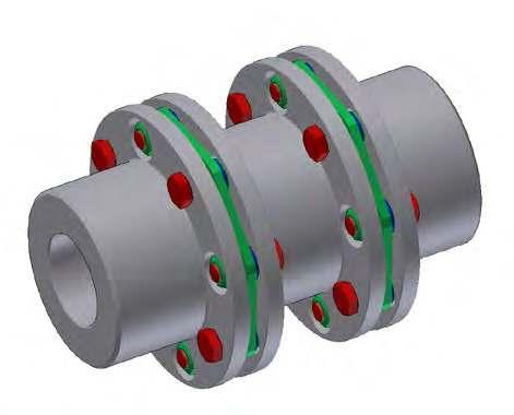 Spacer Coupling GP Series - Form-Flex Double Flex Spacer HP / 100 (RPM) Torque Rating Max Continuous (lb-in) Peak Overload (lb-in) AGMA 8 Max Speed (RPM) ABS.
