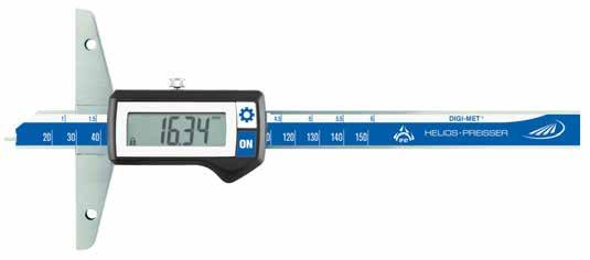 37 DIGI-MET Depth gauges 862 Inductive measuring system, protection class IP67 862 LCD display mm Measuring pin dia.