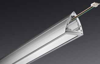 5 mm², with 5-pole or 7-pole male/female pair for quick electrical connection of trunking, direct light distribution, with silicate cover, clear, safely held in surrounding frame, for maintenance
