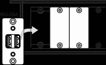 1 Installing the Required Wall Plate Inserts By default, the mounting surface includes a power socket opening and four blank plates for optional