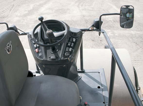 1107EX COMPACTOR COMFORTABLE AND SAFE OPERATOR STATION Easy access and excellent visibility 90 clockwise rotating seat to ensure