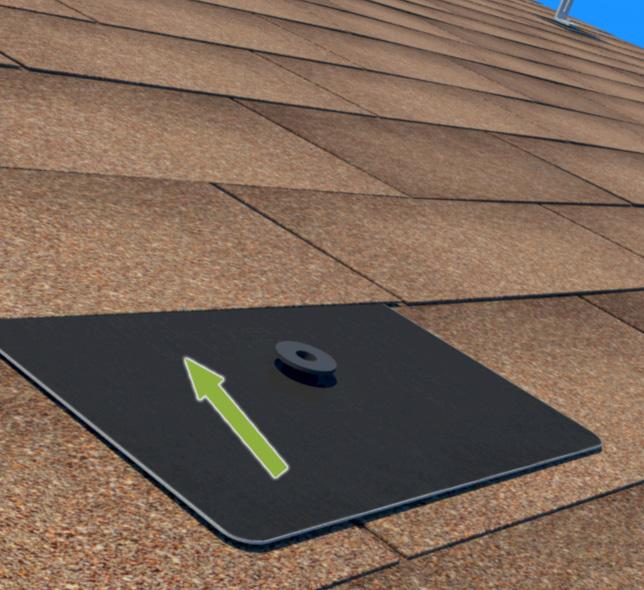 Greenfasten Flashing install 1 2 3 4 For installation on tile roofing, please refer to Appendix A 1 Locate the rafters and snap horizontal and vertical lines to mark the installation position for