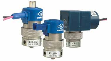 EI, EIO INTRINSICALLY SAFE VALVES NUMBERING SYSTEMS Porting Mounting Style Valve Type Voltage (DC) Orifice Options Coil Connections EI - -15.