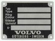 sign sign sign sign #S397# Accessories > Prints > 1022883 Plate Volvo Amazon, 140, 164, P1800, PV discontinued Plate type: Type plate 444, 544, P445, P210: all