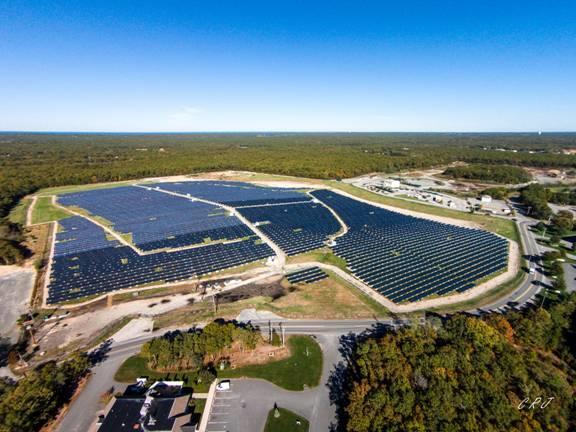 The Town of Dennis has entered into a public/private partnership with American Capital Energy to install and operate a 6 Megawatt (23,000 photovoltaic panels) on the Town landfill cap.
