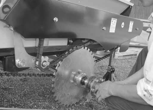 18. Temporarily align the Ground Drive Axle Sprocket with the