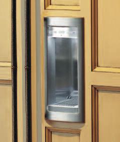 Dispenser Specifications 22 Dispenser rea. For Models ICI-42SD and ICI-48SD, the refrigerator door panel must include a cut-out to accommodate the dispenser glasswell and bezel.