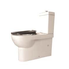 5/3 litre DUAL flush Features: - Single flap seat available in white or grey seat - Raised height pan - Suitable for people with ambulant difficulties - Elegant back to wall design - S