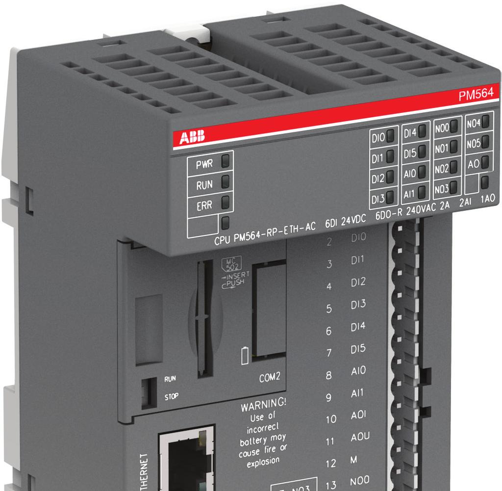 ABB automation products AC500-eCo This compact PLC offers flexible and economical configurations for your modern control system.