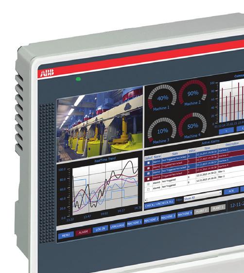 ABB automation products CP600-eCo The economic control panel series offers touchscreen graphic displays from 4.3 up to 10