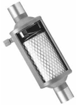 Diameter SUCTION FILTERS - SPORLAN Suction Filter - Sealed Type Design Benefits Protects the compressor from dirt Relief device opens if the filter plugs Suitable for use with all brazing alloys