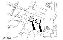 Lower the transmission onto the transmission crossmember and install the 2 transmission
