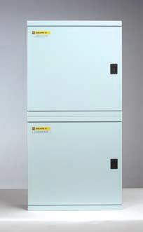 There are two configurations, plain enclosures with door, enclosures with DIN rail, door and front cover assembly.