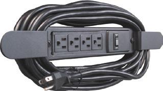 5" wide Mounts beneath work surface Call for pricing Power Strips