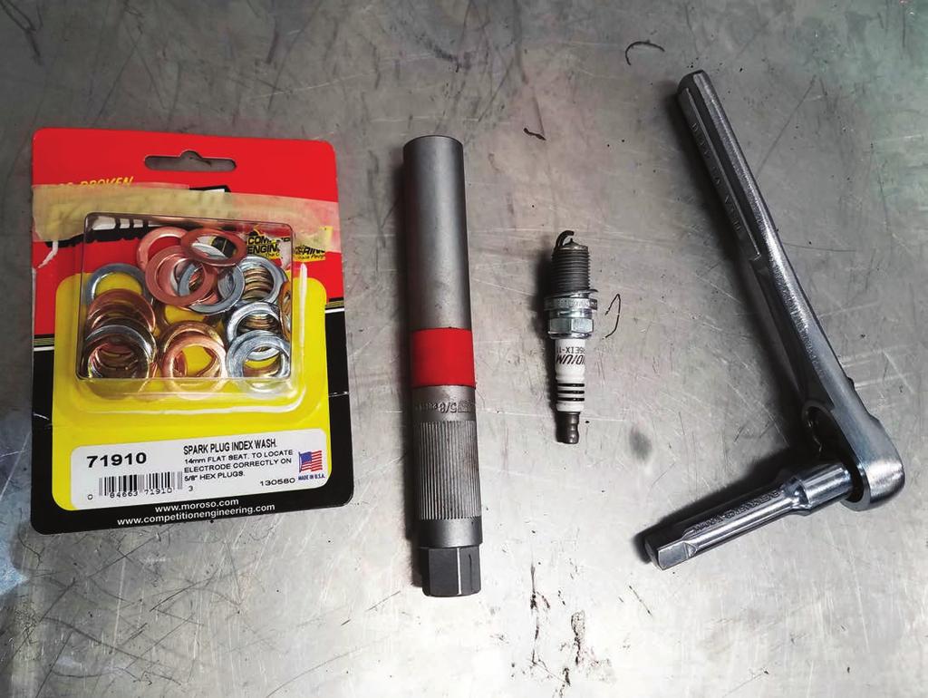 TOOLSHED ENGINEER STORY AND PHOTOS BY ROB KRIDER SPARK PLUG INDEXING Indexing a spark plug in a cylinder head is the simple process of aligning the ground electrode on the spark plug to a specified