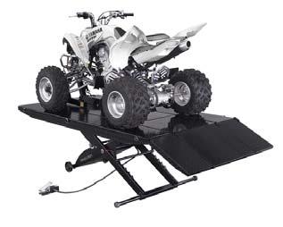 Diamond plate surface with powder coated finish Shown: RXLDT with ATV side adapters 1,000 lbs.