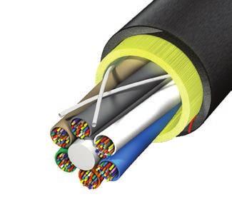 Ideal for indoor and outdoor industrial applications, the cable design includes dry-core water blocking system, SZ-stranded core for easy mid-span access to fibers, and a highly chemical resistant,