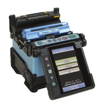 70S+ In case with lid detached Fujikura 70S+ Fusion Splicer The Fujikura 70S+ is the world s fastest and most robust core alignment fusion splicer.
