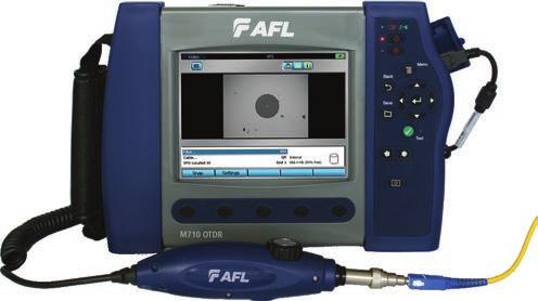 certification of SM and MM networks Long Haul Network LAN/WAN M710 OTDR with DFS1 Digital FiberScope The M710 OTDR from AFL combines ease of use (Touch and Test ) and high performance in a rugged,