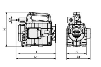 Pumps Dry-Running Pumps EVE-TR EVE-TR-T Design Data Dry-Running Pumps EVE-TR Dimensions in mm B B1 B2 d G2 G3 G5 H H1 H2 L L1 L2 X1 Y1 Y2 EVE-TR-M 2.3... 82-11.