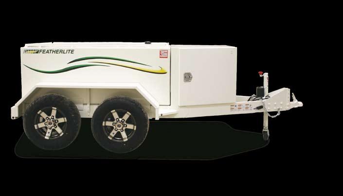 4 Model 1570 Service/Fuel Trailer Ideal for those in the agricultural and construction industries, Featherlite is introducing a new service/fuel trailer Model 1570.