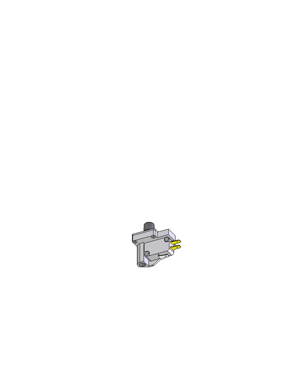 MECHANICAL PRESSURE SENSORS ELECTRICAL OUTPUT Electrical pressure sensors come with UL and CSA snap action silver contact SPDT (Single Pole Double Throw) switch with 0.187in (4.75mm) spade terminals.