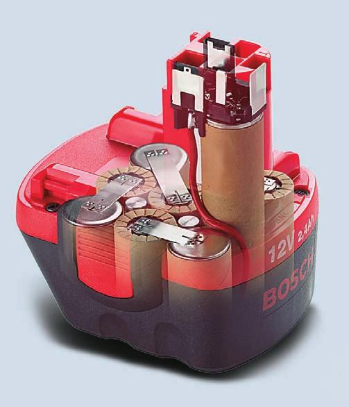 Bosch Accessories for Power Tools 09/10 Cordless Working Overview 597 Heavy Duty battery packs The new Heavy Duty battery packs: The more efficient the battery, the longer the service life.