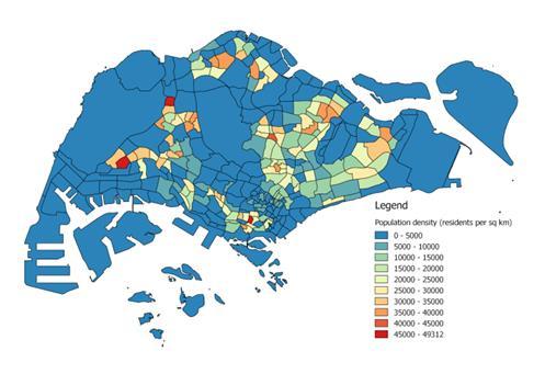 SINGAPORE A SMALL BUT DENSELY POPULATED COUNTRY Source: geodata-musing.blogspot.sg Singapore Sydney (for comparison) Total population (mil) 5.61 5.
