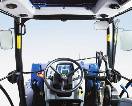 a vinyl mechanical suspension seat and the same comfortable control layout as cab models.