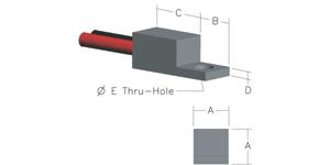 anodized finish Square Aluminum Surface Sensor AX Useful for air