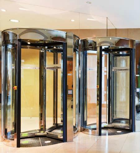 dormakaba Security Revolving Doors Multiple units can be arranged diagonally to fit narrow