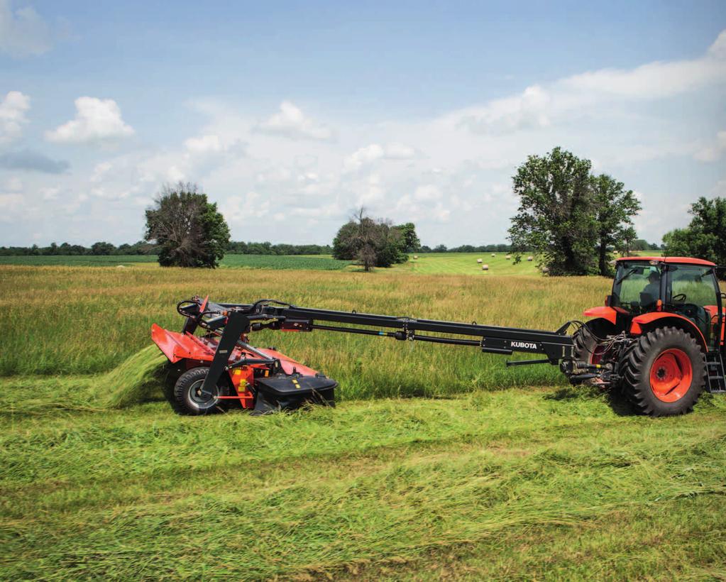 TRAILED MOWER Tailored To Any Request Equipped with features such as a fully welded cutterbar, SemiSwing or chevron roller conditioners, independent active