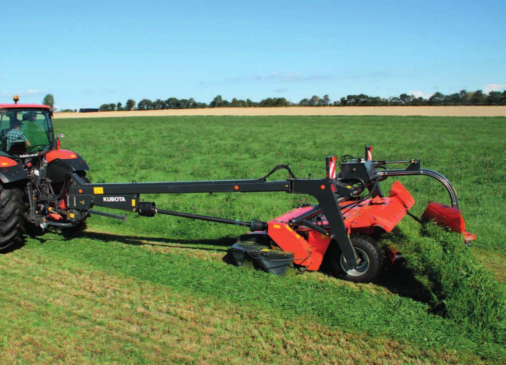SWATH BELT The Swath Belt For Improved Performance The Kubota 8000 and 8500 series can be fitted with a versatile swath belt to place two swathes into one.
