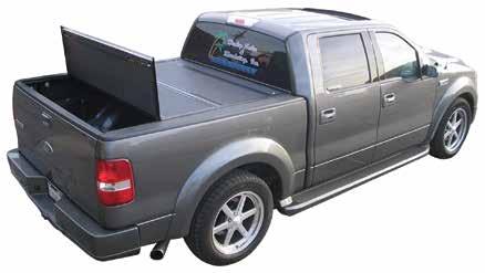 p.166 FOLDING TONNEAU COVERS Outstanding all season design with UV protection. Folding panels lock securely. Allows 100% access to truck bed without having to remove the cover.