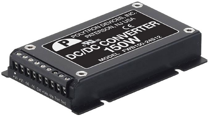 CHASSIS MOUNT DC-DC CONVERTERS 4:1 WIDE INPUT RANGE, 150 WATTS RAILWAY APPLICATIONS * FEATURES 4:1 Wide Input Range (9-36, 43-160Vdc) No Minimum Load Required High Efficiency: Up to 89% Built In