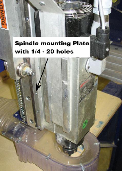 To see if the plate qualifies to be updated, look down the side of this spindle mounting plate.