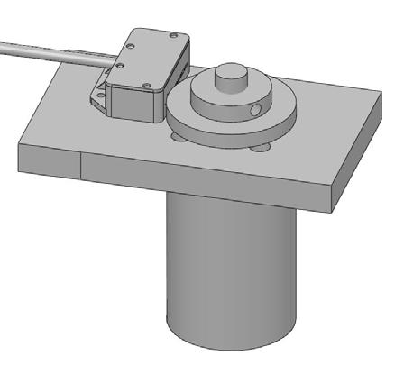 A machined step on the motor shaft provides a quick and repeatable method for positioning the target rotor.