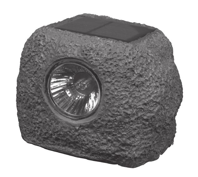 SOLAR ROCK LIGHT Instruction Manual Model 3342ARM1 MAX. Min. Min. PANEL Performance Optimum LOW 3. Overview The Solar Rock Light has been designed for outdoor use.